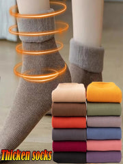 Premium Soft Fur Thermal Thick Warm Breathable Women Winter Socks